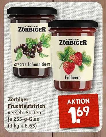 Zörbiger Fruchtaufstrich – verschiedene Sorten