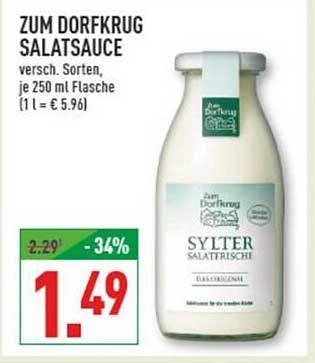 Zum Dorfkrug Salatsauce, verschiedene Sorten, je 250 ml Flasche