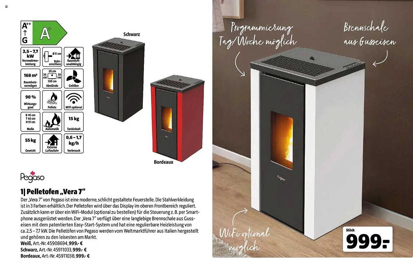 1l Pelletofen „Vera 7“