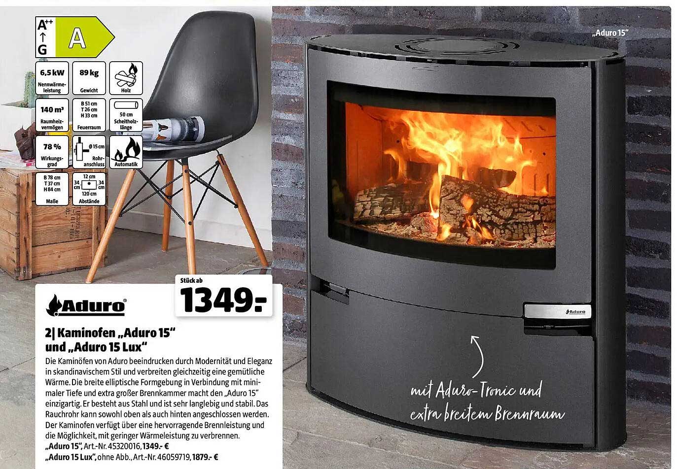 2 Kaminofen „Aduro 15“ und „Aduro 15 Lux“