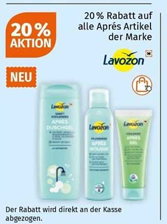 20% Rabatt auf alle Après Artikel der Marke Lavozon