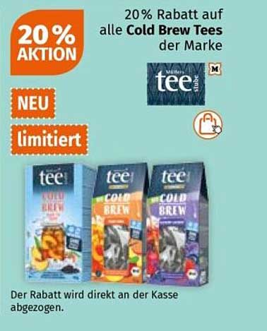 20% Rabatt auf alle Cold Brew Tees der Marke