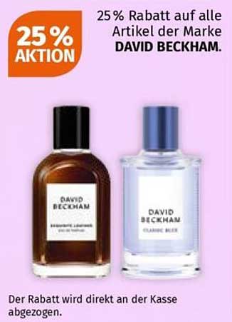 25% Rabatt auf alle Artikel der Marke DAVID BECKHAM.