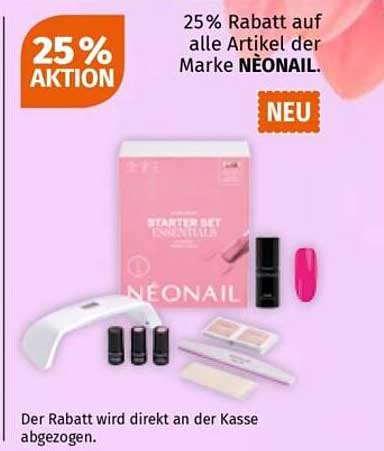 25% Rabatt auf alle Artikel der Marke NEONAIL.