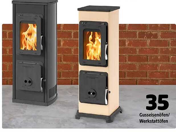 35 Gusseisenöfen/Werkstattöfen