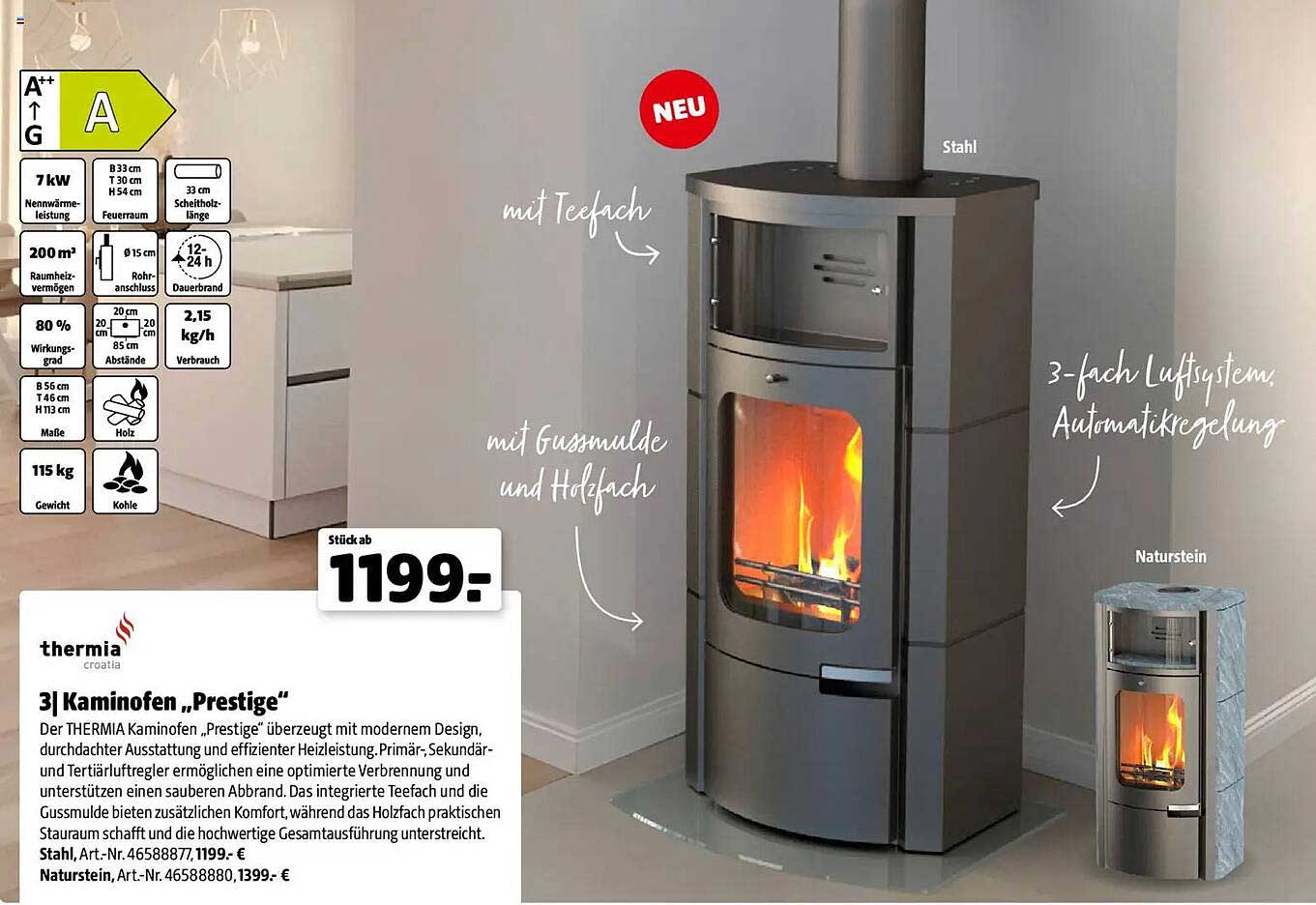 3l Kaminofen „Prestige“