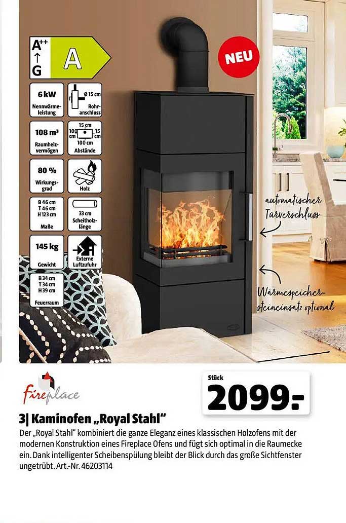 3l Kaminofen „Royal Stahl“