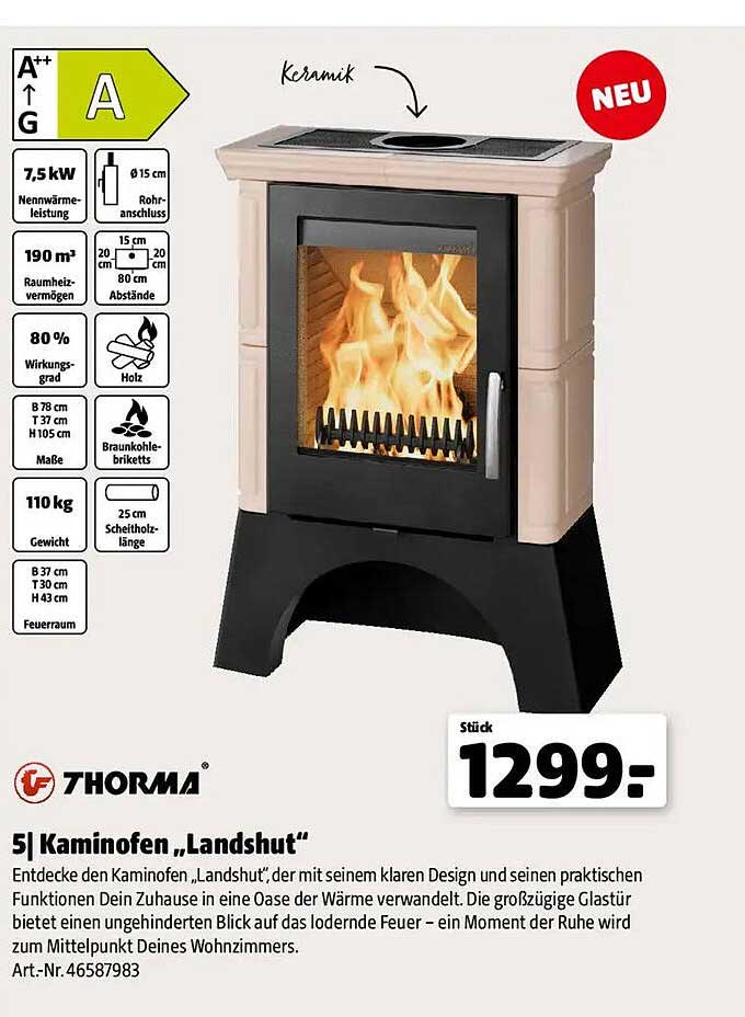 5l Kaminofen „Landshut“