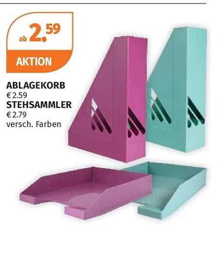 ABLAGEKORB / STEHSAMMLER versch. Farben