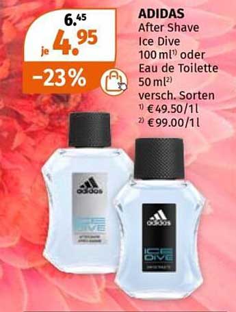 ADIDAS After Shave Ice Dive 100 ml* oder Eau de Toilette 50 ml* versch. Sorten