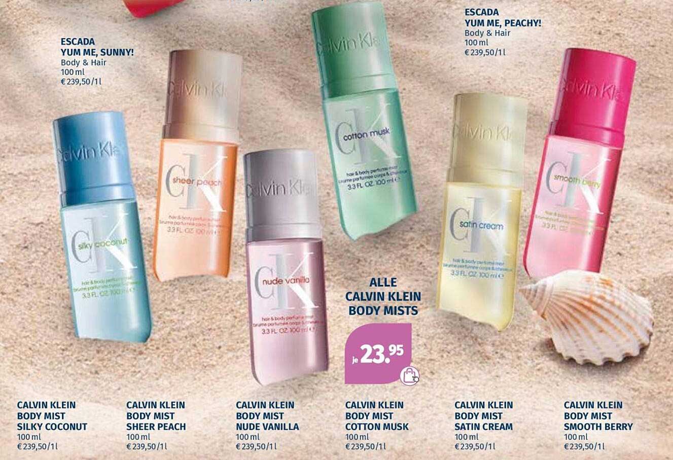 ALLE CALVIN KLEIN BODY MISTS