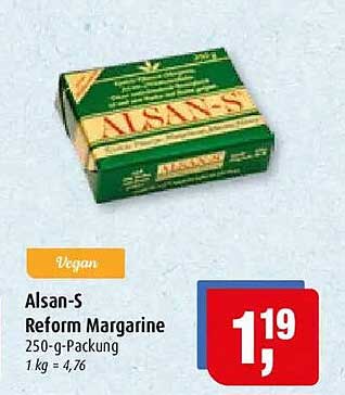 Alsan-S Reform Margarine 250-g-Packung
