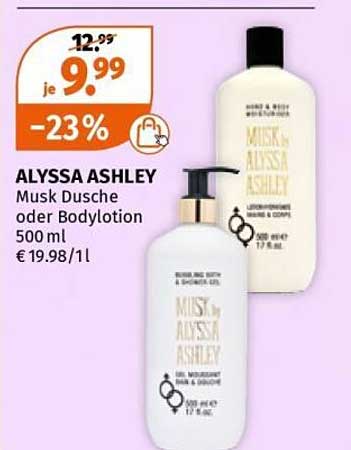 ALYSSA ASHLEY Musk Dusche oder Bodylotion 500 ml