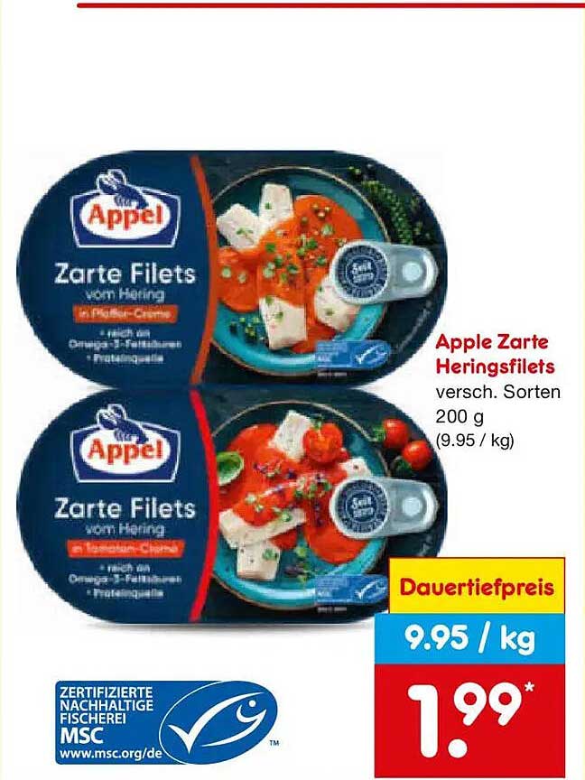 Apple Zarte Heringsfilets