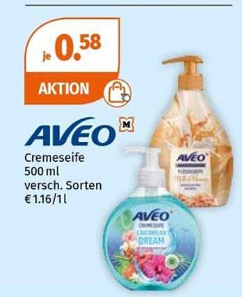 AVEO Cremeseife 500 ml versch. Sorten
