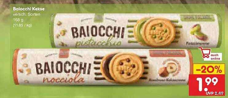 Baiocchi Kekse versch. Sorten 168 g
