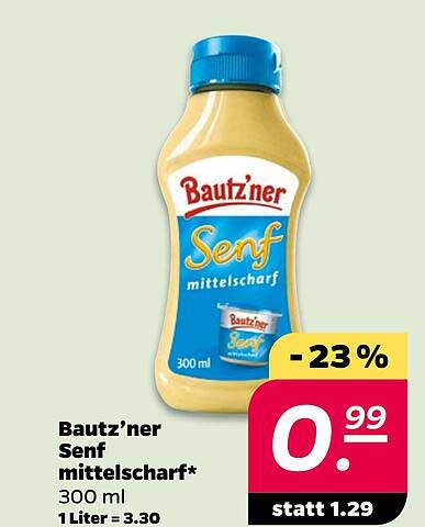 Bautz'ner Senf mittelscharf* 300 ml