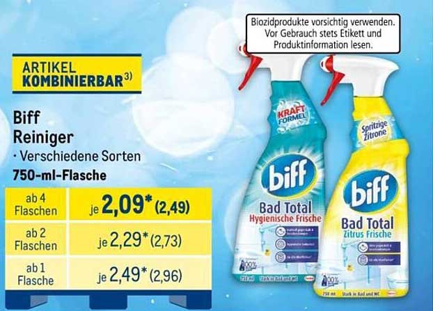 Biff Reiniger · Verschiedene Sorten · 750-ml-Flasche