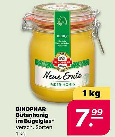 BIHOPHAR Blütenhonig im Bügelglas*