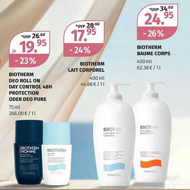 BIOTHERM DEO ROLL ON DAY CONTROL 48H PROTECTION ODER DEO PURE