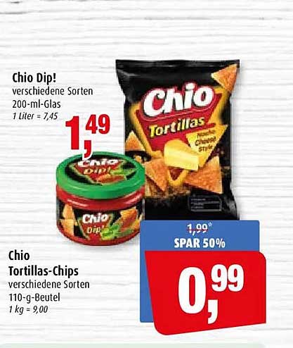 Chio Tortillas-Chips verschiedene Sorten 110-g-Beutel