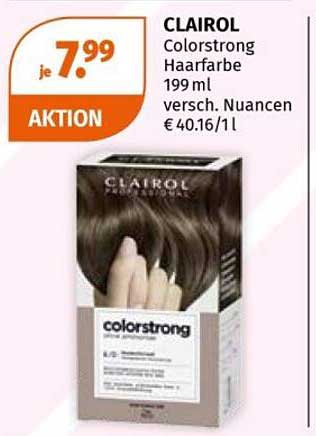 CLAIROL Colorstrong Haarfarbe 199 ml versch. Nuancen € 40/16/1