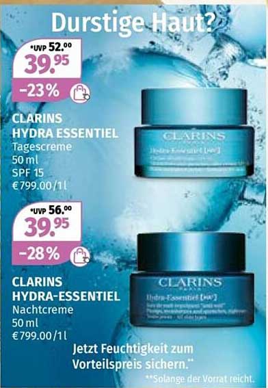 CLARINS HYDRA ESSENTIEL Tagescreme 50 ml SPF 15