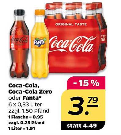 Coca-Cola, Coca-Cola Zero oder Fanta*
