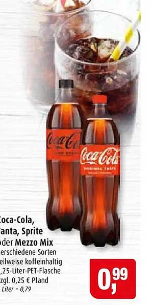 Coca-Cola, Fanta, Sprite oder Mezzo Mix
