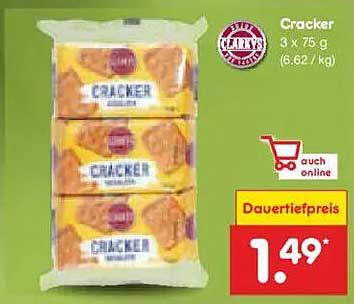 Cracker 3 x 75 g (6.62 / kg)