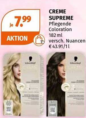 CREME SUPREME Pflegende Coloration 182 ml versch. Nuancen