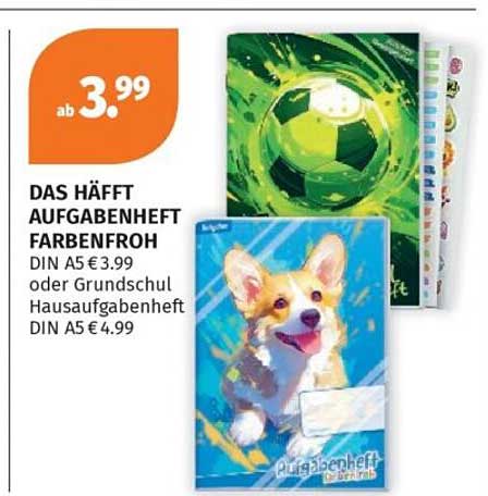 DAS HÄFFT AUFGABENHEFT FARBENFROH