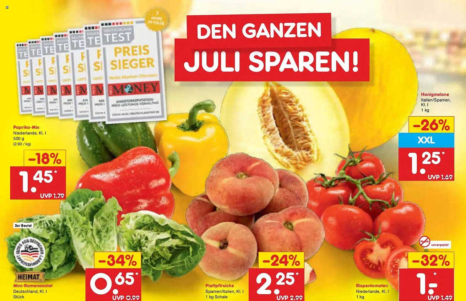 DEN GANZEN JULI SPAREN!