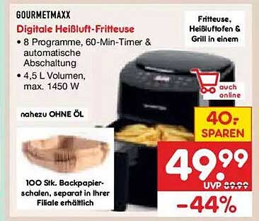 Digitale Heißluft-Fritteuse