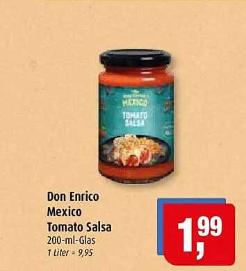 Don Enrico Mexico Tomato Salsa 200-ml-Glas