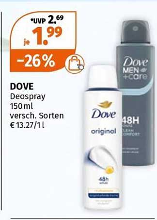 DOVE Deospray 150 ml versch. Sorten