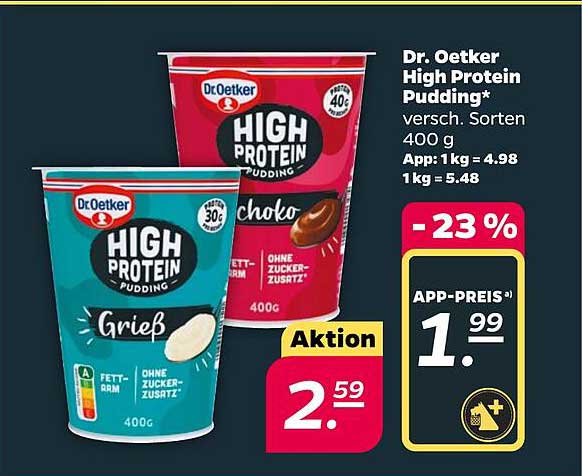 Dr. Oetker High Protein Pudding* versch. Sorten 400 g