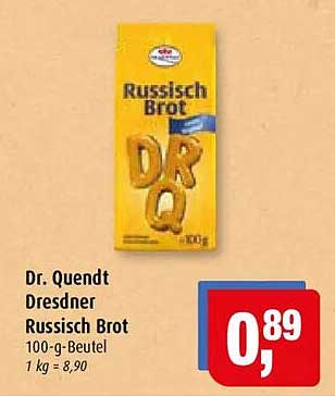 Dr. Quendt Dresdner Russisch Brot 100-g-Beutel