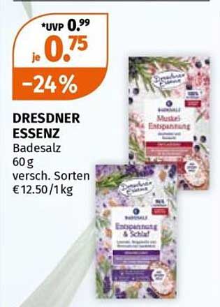 DRESDNER ESSENZ Badesalz 60 g versch. Sorten €12.50/1kg