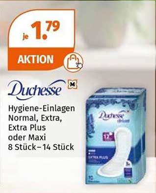 Duchesse Hygiene-Einlagen Normal, Extra, Extra Plus oder Maxi 8 Stück – 14 Stück