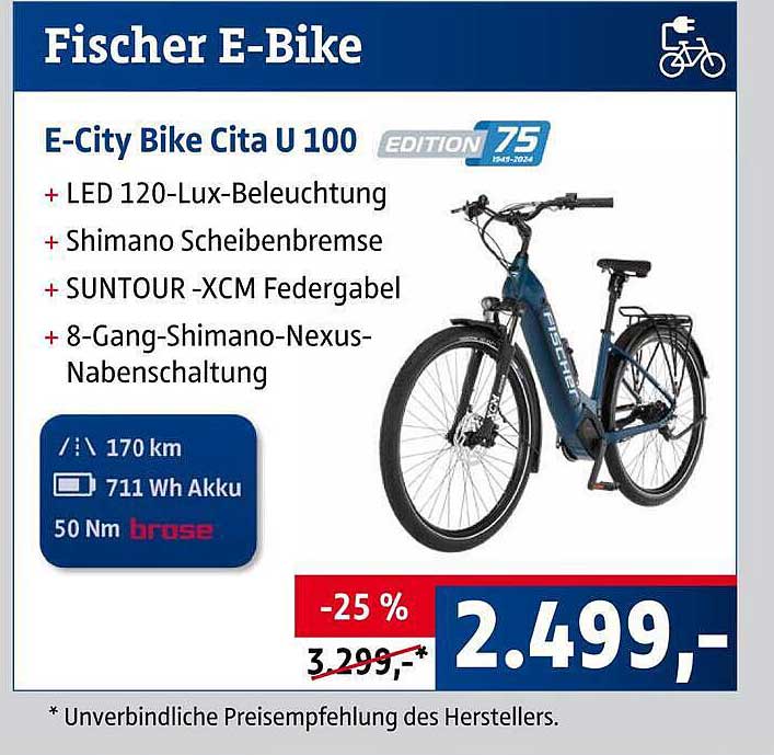 E-City Bike Cita U 100 EDITION 75
