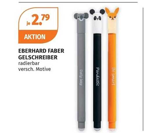 EBERHARD FABER GELSCHREIBER radierbar versch. Motive