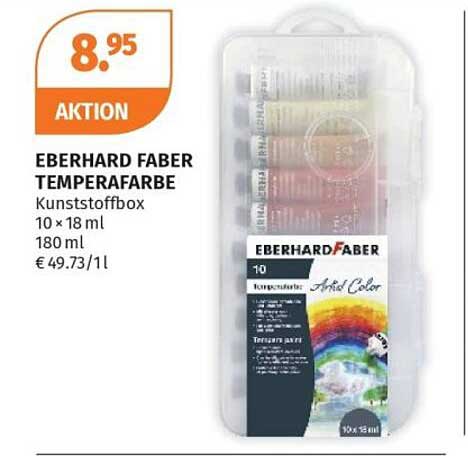 EBERHARD FABER TEMPERAFARBE Kunststoffbox 10 × 18 ml 180 ml