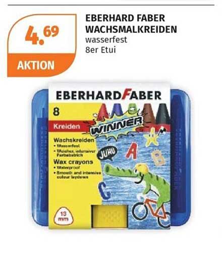 EBERHARD FABER WACHSMALKREIDEN wasserfest 8er Etui