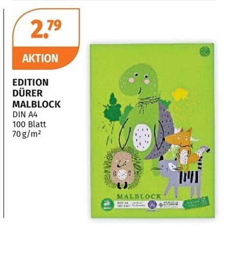EDITION DÜRER MALBLOCK DIN A4 100 Blatt 70 g/m²