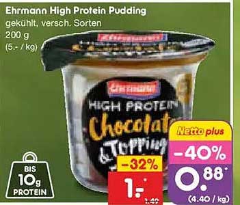 Ehrmann High Protein Pudding gekühlt, versch. Sorten 200 g