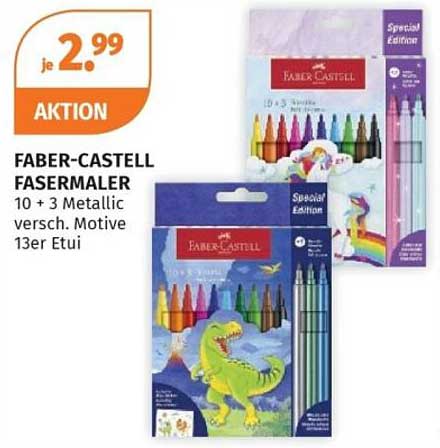FABER-CASTELL FASERMALER 10 + 3 Metallic versch. Motive 13er Etui