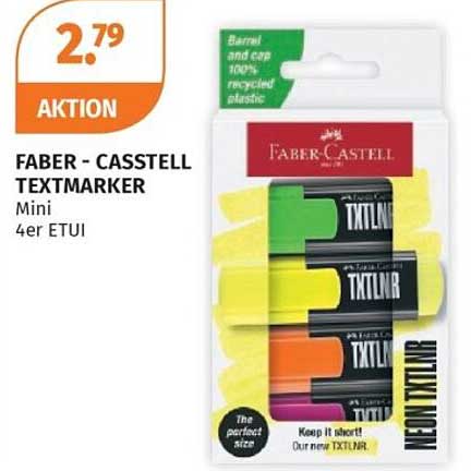 FABER - CASTELL TEXTMARKER Mini 4er ETUI
