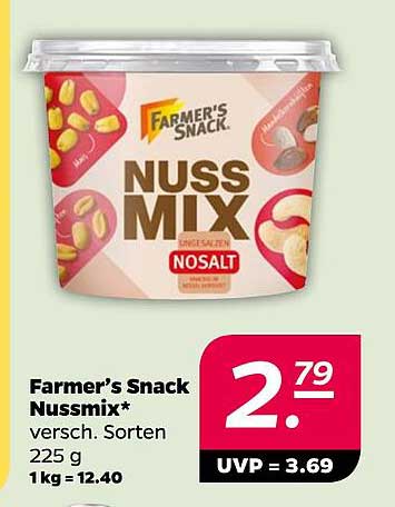 Farmer’s Snack Nussmix* versch. Sorten 225 g
