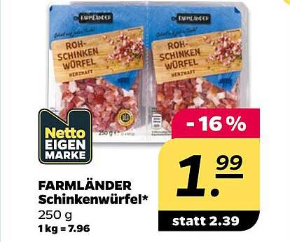 FARMLÄNDER Schinkenwürfel*